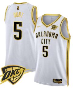 Men’s Oklahoma City Thunder Swingman #5 Dort Jersey V2 – All Stitched GJJ036