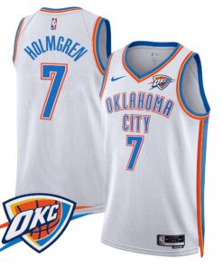 Men’s Oklahoma City Thunder Swingman #7 Holmgren Jersey V2 – All Stitched GJJ017