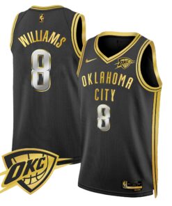 Men’s Oklahoma City Thunder Swingman #8 Williams Jersey V2 – All Stitched GJJ012