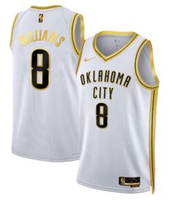 Men’s Oklahoma City Thunder Swingman #8 Williams Jersey – All Stitched GJJ015